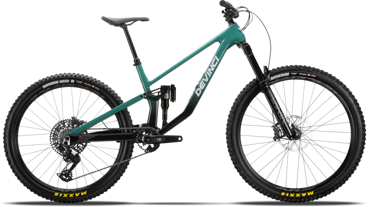 Devinci Troy Carbon Eagle 90 12s mountain bike, Sea Green